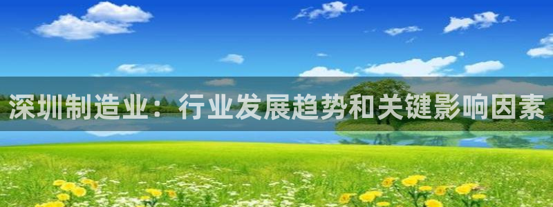 新版彩神v8登录不上去：深圳制造业：行业发展趋势和关键影响因素