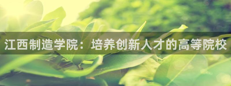 彩神是正规平台吗安全吗：江西制造学院：培养创新人才的高等院校