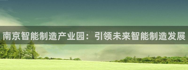 彩神v天天：南京智能制造产业园：引领未来智能制造发展