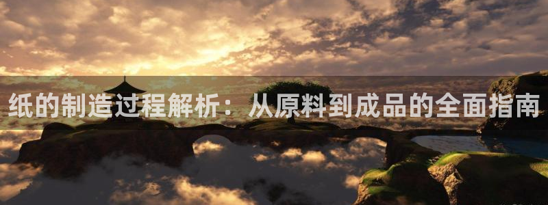 彩神是怎样一个平台赚钱的：纸的制造过程解析：从原料到成品的全面指南