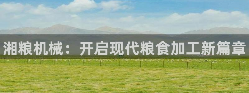 彩神可以提现吗：湘粮机械：开启现代粮食加工新篇章