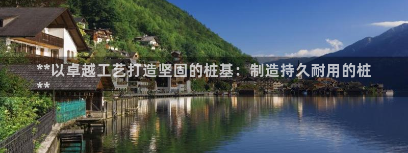 彩神vii手游下载：**以卓越工艺打造坚固的桩基：制造持久耐用的桩
**