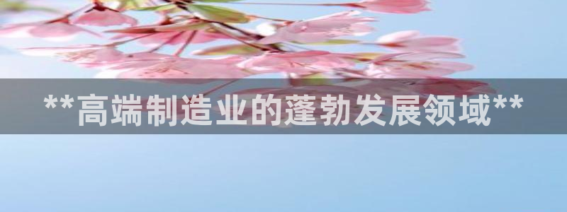 彩神这个平台是真的吗：**高端制造业的蓬勃发展领域**
