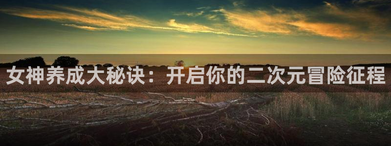 彩神v8是一个什么平台游戏：女神养成大秘诀：开启你的二次元冒