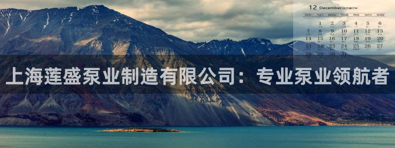彩神合法吗.是国家认可的吗：上海莲盛泵业制造有限公司：专业泵业领航者