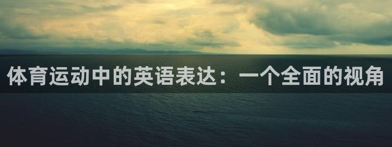 菲律宾ug环球官网：体育运动中的英语表达：一个全面的视角