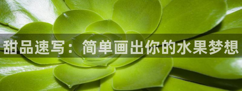 ug环球官网注册：甜品速写：简单画出你的水果梦想